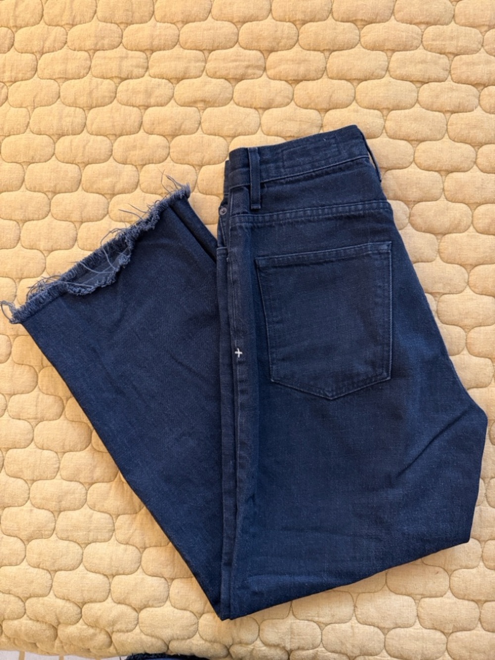 Imogene + Willie Catherine black selvage denim high-rise jeans, 25w 27l